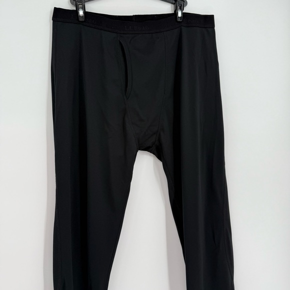 L.L Bean Long Underwear Pants Light Weight Men Size XL Tall Black Thermal Johns - Picture 4 of 7